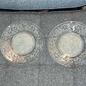 Princess House Crystal Glass 2 Fantasia Pattern 10 Inch Dinner Plate